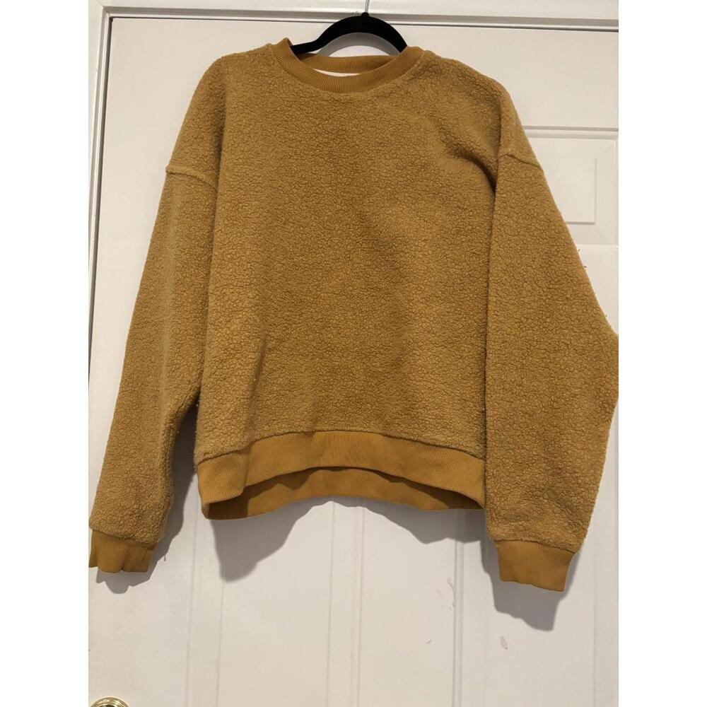 Outdoor Voices sz M mustard fleece‎ long sleeve sweatshirt #1157